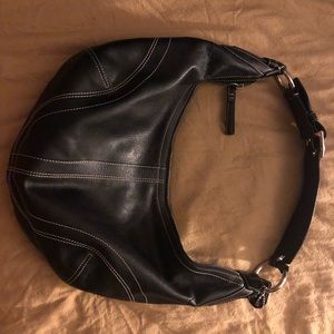 Coach black leather purse